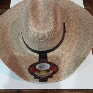 Natural Straw Hat with Black Band